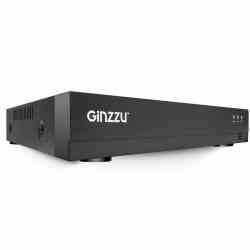 Регистратор в/наблюдения GINZZU HP-410, 4ch POE NVR 5Mp, HDMI/VGA, 2USB, LAN, мет