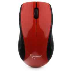 Gembird MUSW-320-R, 2.4ГГц, красный, 3кн, 1000DPI, блистер мышь