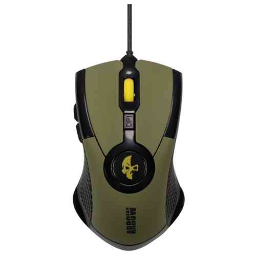 Проводная мышь Jet.A ARROW JA-GH35 зелёная (800/1200/1600/2400 dpi, 6 кнопок, USB) игровая