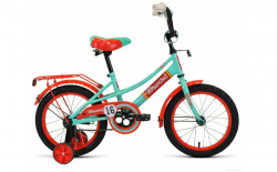 FORWARD AZURE 16 (1ск.) 2020-2021, зеленый/красный Велосипед