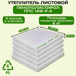 Плита ППС-16-Ф 1,0х1,0х0,05м