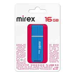 MIREX Flash drive USB3.0 16Gb Line, 13600-FM3LBU16, Blue, RTL