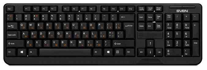 SVEN KB-C2200W чёрная, USB Бес клавиатура