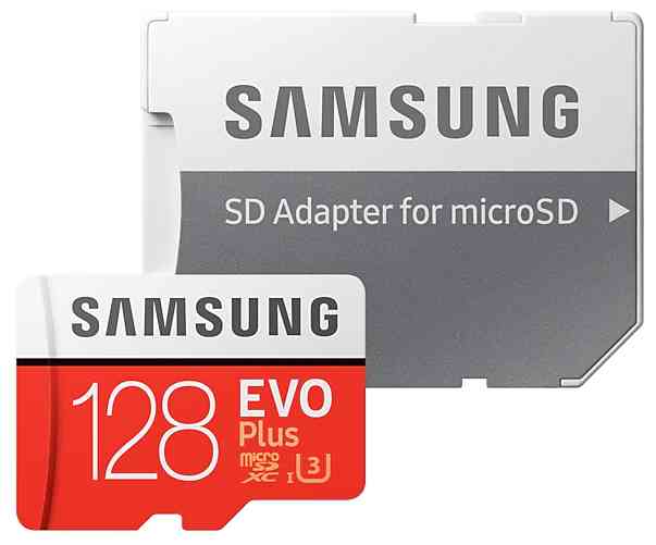 MicroSDXC 128Gb SAMSUNG EVO Plus, Class10 UHS-I U3, R100Mb/s, W60Mb/s + Адаптер, RTL