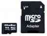 Карта памяти OltraMax 4GB microSDHC Class4 с адаптером SD, шт