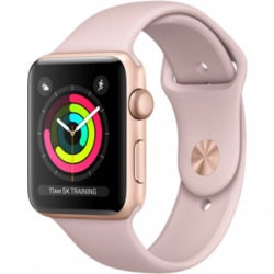 Apple Watch Series 3 42mm Gold Aluminum Case with Pink Sand Sport Band