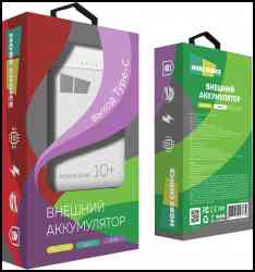 Внешний аккумулятор More choice PB32-10, 10000mAh 2USB 2.1A (белый)