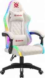 DEFENDER Игровое кресло Energy, RGB подсветка,класс 4, белый