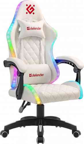 DEFENDER Игровое кресло Energy, RGB подсветка,класс 4, белый