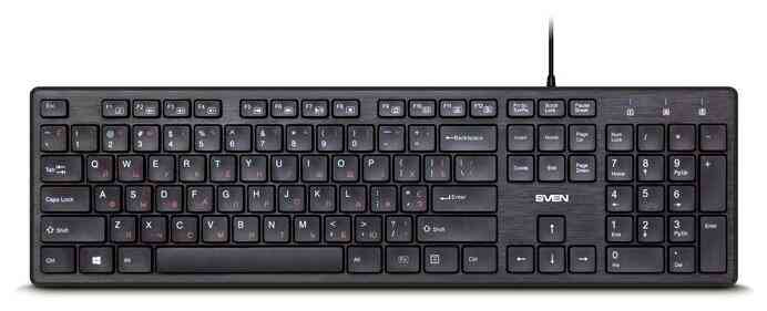 SVEN KB-E5800 USB (104кл, Slim, островн. тип кл. 12 Fn функций) чёрная клавиатура