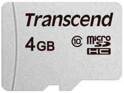 TRANSCEND MicroSDHC 4Gb 300S Class10, R20Mb/s, W10Mb/s, TS4GUSD300S, RTL
