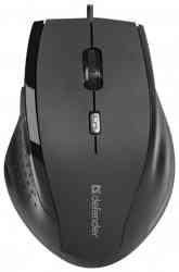 DEFENDER Accura MM-362 черный,6 кнопок, 800-1600 dpi, USB мышь
