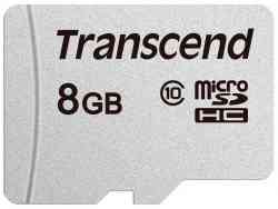 TRANSCEND MicroSDHC 8Gb 300S Class10, R20Mb/s, W10Mb/s, TS8GUSD300S, RTL