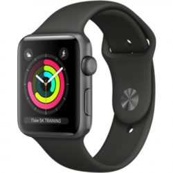 Apple Watch Series 3 42mm Space Gray Aluminum Case with Gray Sport Band