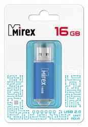 MIREX Flash drive USB2.0 16Gb Unit, Aqua RTL