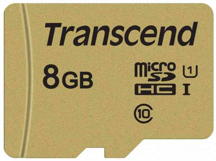 TRANSCEND MicroSDHC 8Gb 500S Class10, UHS-I Class 1 (U1), R95Mb/s, W25Mb/s, TS8GUSD500S, Ad, RTL