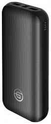 Внешний аккумулятор Ginzzu GB-3924B 20000mAh/5V/2.1A/2USB/Type C, черный