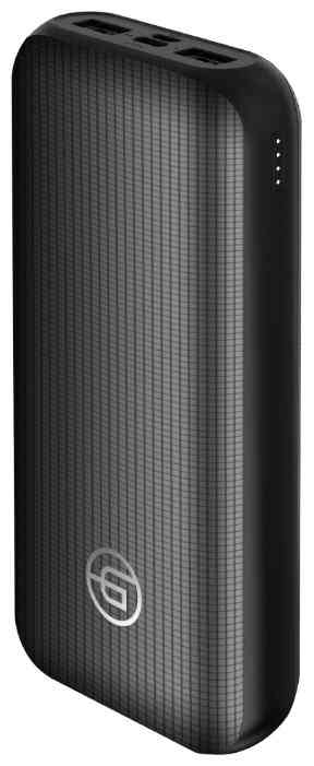 Внешний аккумулятор Ginzzu GB-3924B 20000mAh/5V/2.1A/2USB/Type C, черный