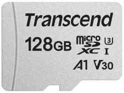 TRANSCEND MicroSDXC 128Gb 300S Class10, UHS-I Class 3 (U3), R100Mb/s, W45Mb/s, TS128GUSD300S, RTL