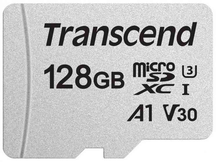 TRANSCEND MicroSDXC 128Gb 300S Class10, UHS-I Class 3 (U3), R100Mb/s, W45Mb/s, TS128GUSD300S, RTL