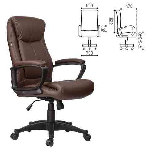 BRABIX "Enter EX-511", экокожа, коричневое, 531163 кресло офисное