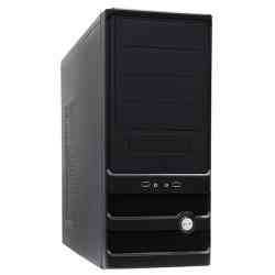 Case FOXLINE Miditower FL-733B Black, mATX, No PSU, USB/Audio