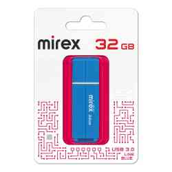 MIREX Flash drive USB3.0 32Gb Line, 13600-FM3LBU32, Blue, RTL