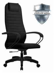 МЕТТА офисное МЕТТА "SU-B-10" пластик, ткань-сетка, сиденье и спинка мягкие, черное кресло