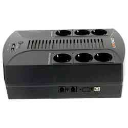 CROWN CMUS-285 EURO SMART 800VA/480W, 1x12V/8AH, 6xEURO, порт RJ11/45, USB 1+2 ИБП
