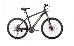 Велосипед FORWARD HARDI 26 2.0 disc (рост 17" 21ск.) 2020-2021, черный/желтый