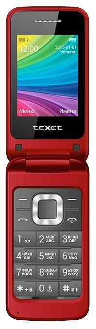 teXet TM-204 гранатовый мобильный телефон