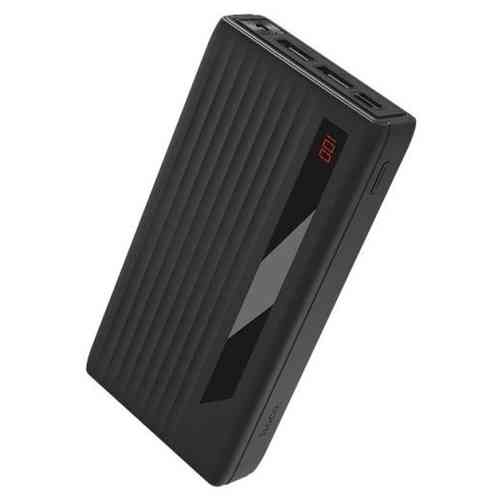 Внешний аккумулятор HOCO J27A 20000 мАч, 2USB, Micro, Type-C, фонарь, дисплей, черный