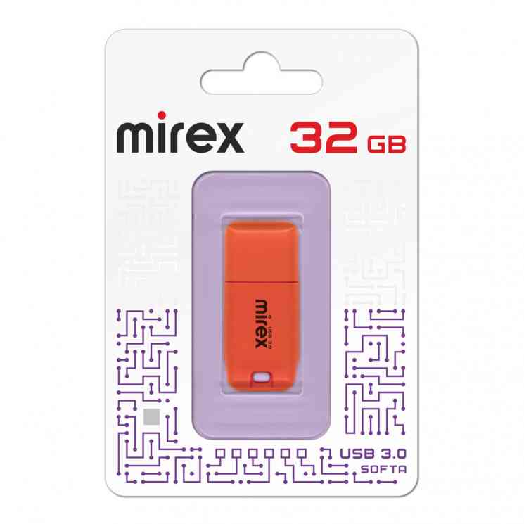 MIREX Flash drive USB3.0 32Gb Softa, 13600-FM3SOR32, Orange, RTL