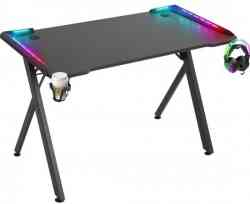 DEFENDER Игровой стол Extreme RGB,подвес кружки+гарн., черный.