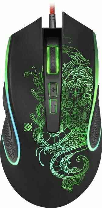 DEFENDER Venom GM-640L, оптика, 8 кнопок, 3200dpi, USB игровая мышь