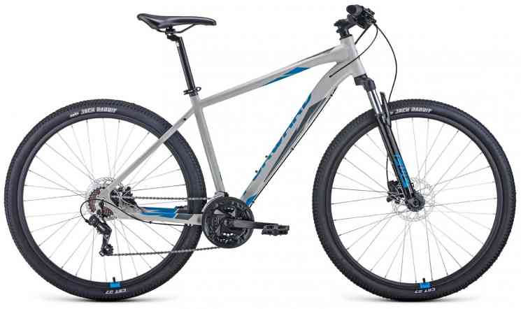 Велосипед FORWARD APACHE 29 3.2 disc (рост 21ск.) 2020-2021, серый/синий