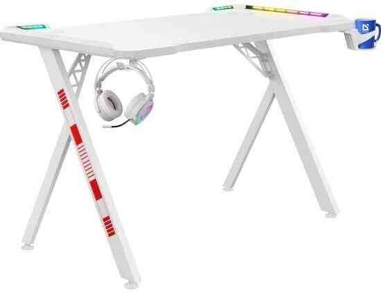 DEFENDER Игровой стол Foton RGB,подвес кружки+гарн., белый