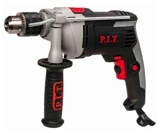 P.I.T. PSB13-C8 (950Вт, мет. корпус редуктора, 0-3000 об/мин, патрон 13мм) Дрель ударная