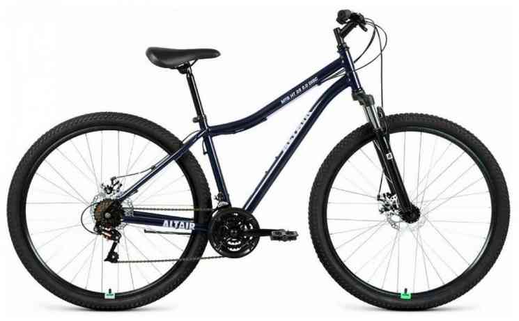 Велосипед ALTAIR MTB HT 29 2.0 disc (рост 19" 21ск.) 2020-2021, темно-синий/серебристый