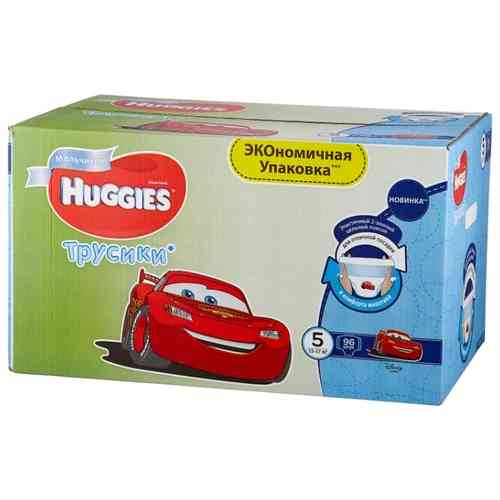 HUGGIES Трусики-подгузники для мальчиков 5 (13-17кг), Disney Box, 96 шт.