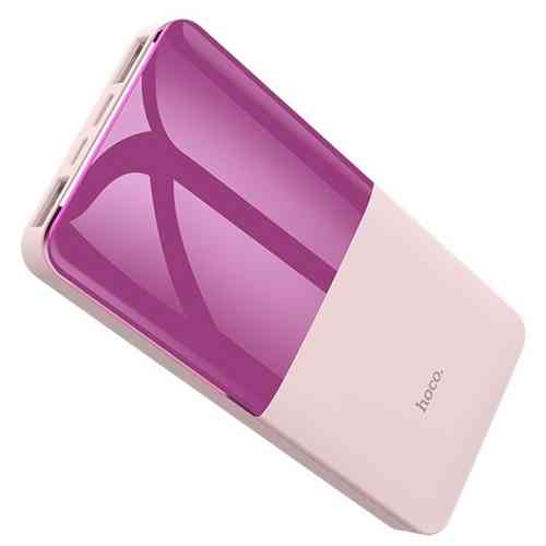 Внешний аккумулятор HOCO J42 10000mAh 2USB/Micro/Type-C/дисплей розовый