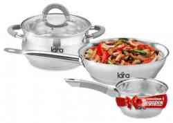 LARA LR02-110 Набор посуды Bell PROMO <8 Марта> + ДАРОК LARA LR06-19 Black