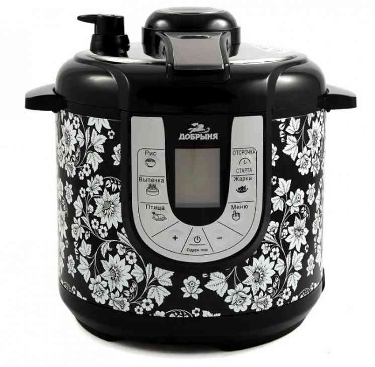 ДОБРЫНЯ DO-1011B -скороварка 6 л черная мультиварка