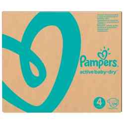 Pampers Подгузники Active Baby-Dry 9-14 кг, размер 4, 174 шт.