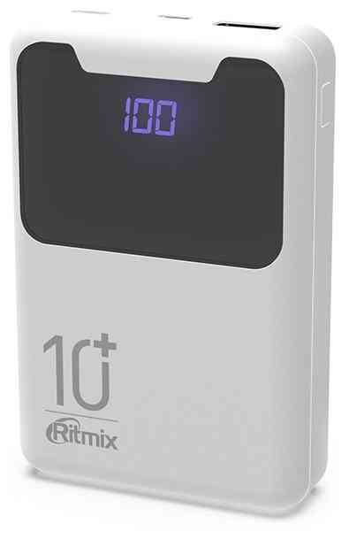 Внешний аккумулятор RITMIX RPB-10005 Indigo Black 10000 Mah microUSB+Type C, USB 5В 2.1А max