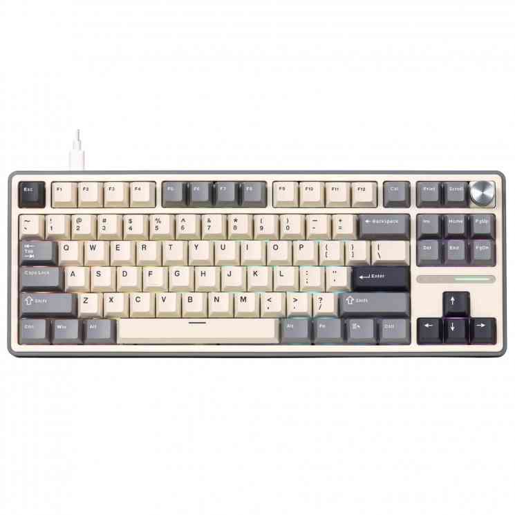 ROYAL KLUDGE R87 Pro механическая (80%), 87 кл., , Half Grey (switch RK Cream) клавиатура