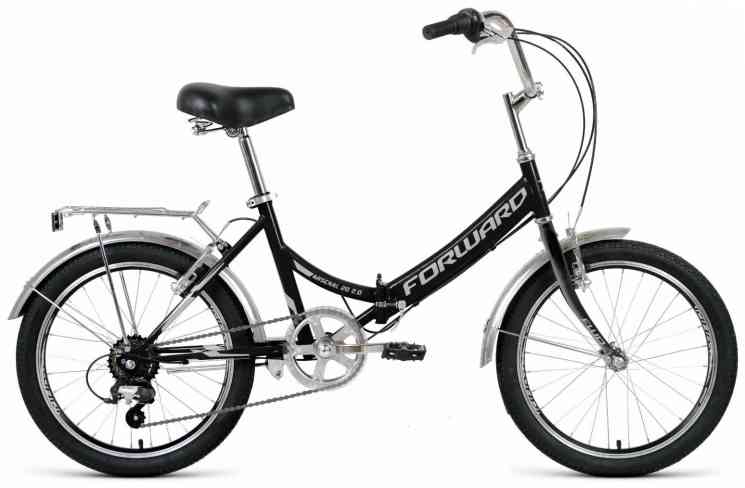 Велосипед FORWARD ARSENAL 20 2.0 (рост 14" 6ск. скл.) 2020-2021, черный/серый