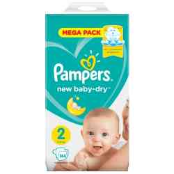 Pampers Подгузники New Baby-Dry 4-8 кг, размер 2, 144 шт.