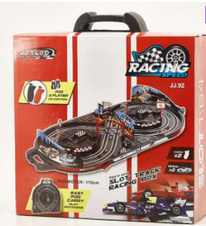 Автотрек, 2 светящиеся машины, пульт управления, сетевой адаптер, чемоданчик 942474/JJ.92-2 (1)