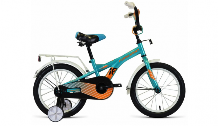 FORWARD CROCKY 16 (1 ск.) 2020-2021, бирюзовый/оранжевый Велосипед